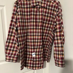 Orvis Men's Multicolor Plaid Shirt Long Sleeve Button Down -Large